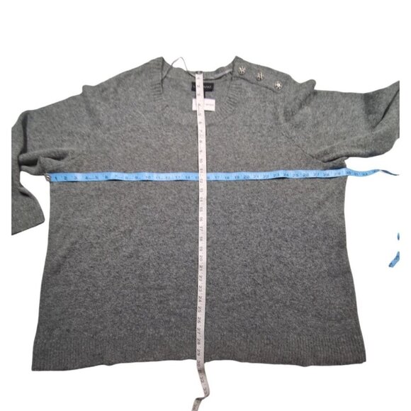 Lane Bryant Sweater Sparkle Rhinestone Holiday Party Gray Womens Plus Size 26/28 - Picture 8 of 9